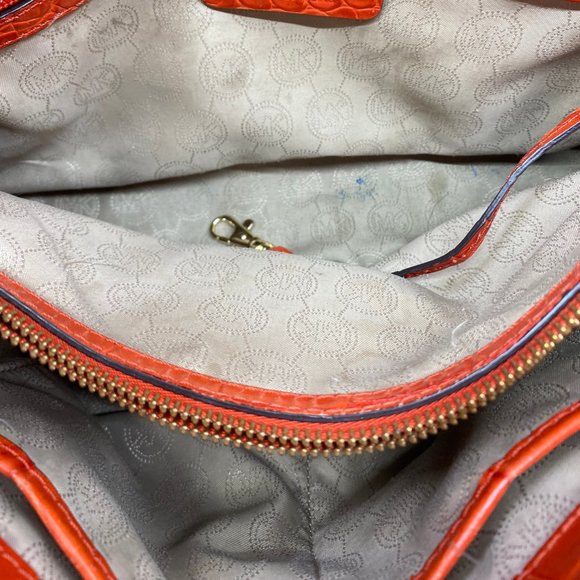 Michael Kors L Orange Leather Crossbody/Handbag - Picture 13 of 15